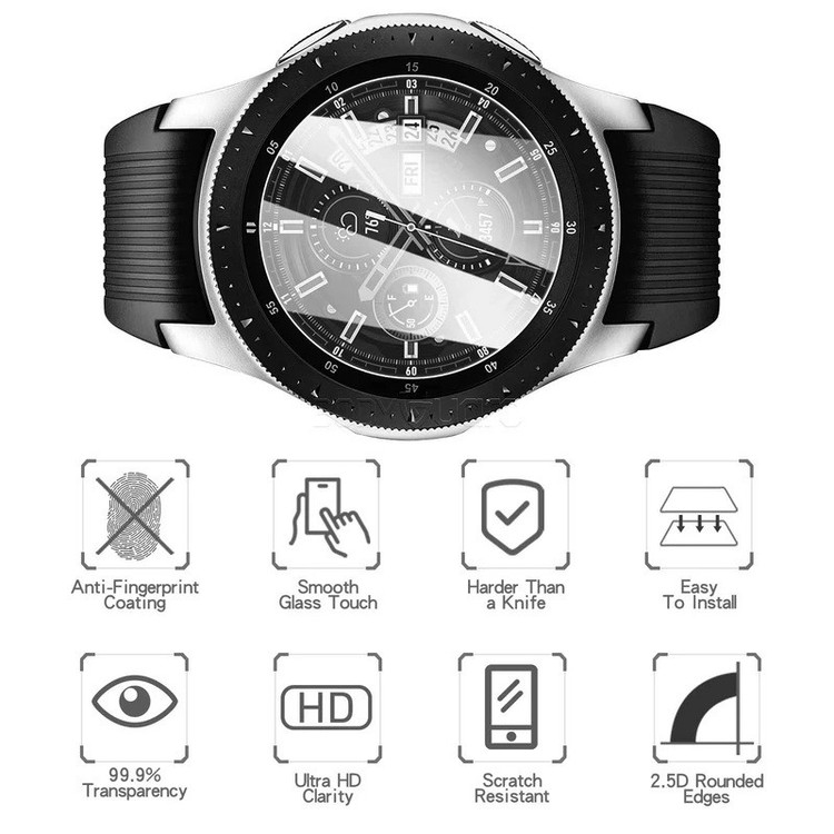 محافظ صفحه نمایش تنکیو مدل Q-Glass مناسب برای ساعت هوشمند سامسونگ Galaxy Watch S4 Classic 46 mm R800