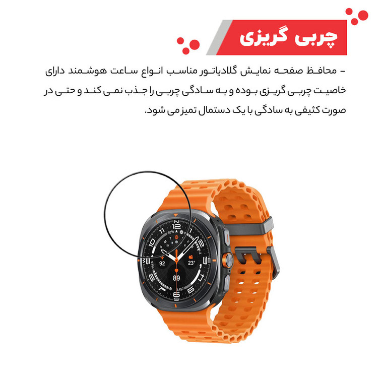 محافظ صفحه نمایش گلادیاتور مدل GWP1000 مناسب برای ساعت هوشمند سامسونگ Galaxy Watch Ultra