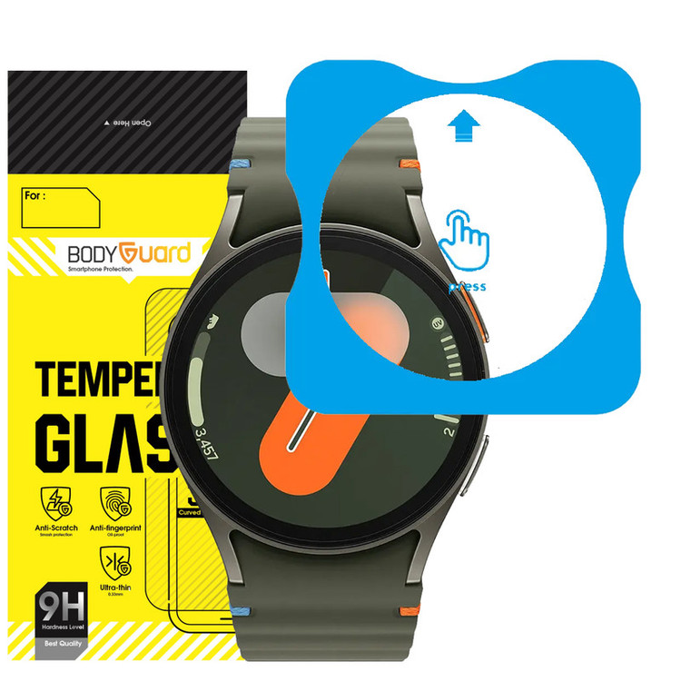 محافظ صفحه نمایش شیشه ای بادیگارد مدل Frame مناسب برای ساعت هوشمند سامسونگ Galaxy Watch 7 40 mm