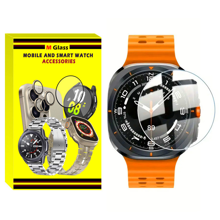 محافظ صفحه نمایش شیشهای امگلس مدل -MG مناسب برای ساعت هوشمند سامسونگ Galaxy Watch 7 Ultra 47mm