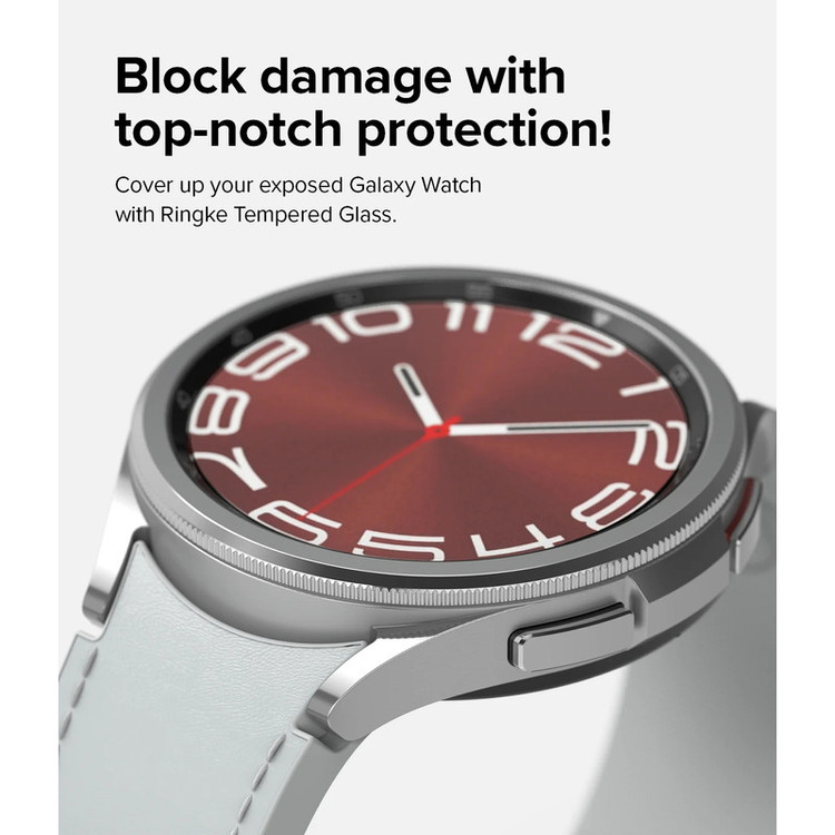 محافظ صفحه نمایش شیشه ای بادیگارد مدل GW مناسب برای ساعت هوشمند سامسونگ Galaxy Watch 6 Classic 43mm