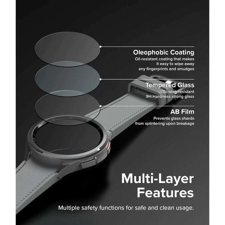 محافظ صفحه نمایش شیشه ای بادیگارد مدل GW مناسب برای ساعت هوشمند سامسونگ Galaxy Watch 6 Classic 43mm
