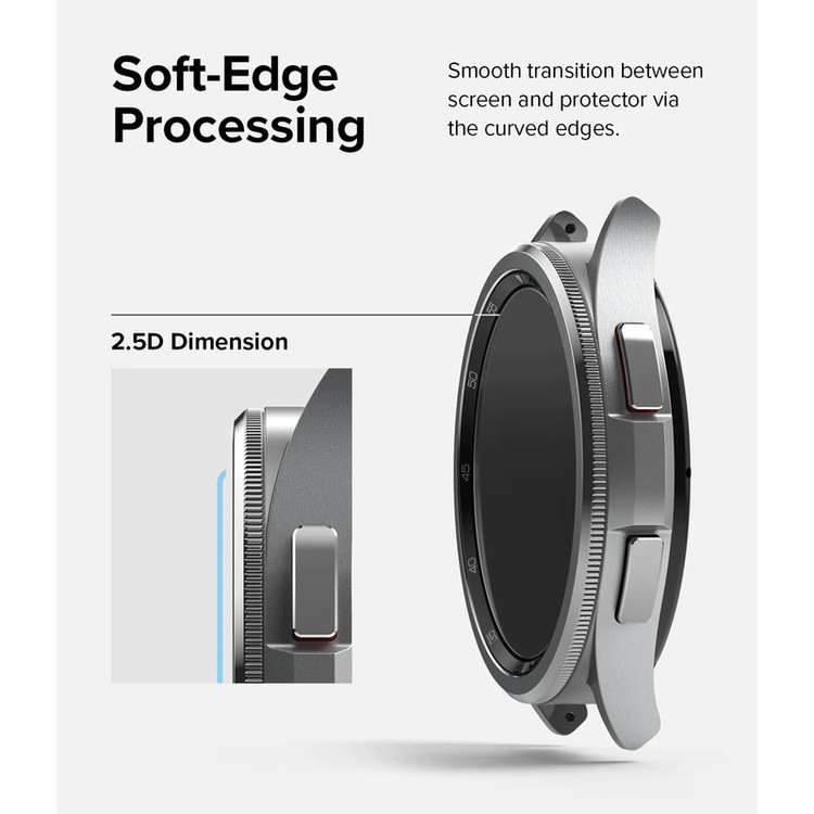 محافظ صفحه نمایش شیشه ای بادیگارد مدل GW مناسب برای ساعت هوشمند سامسونگ Galaxy Watch 6 Classic 43mm