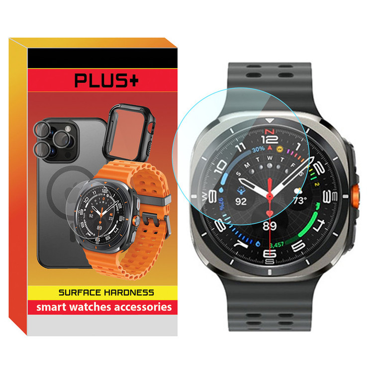 محافظ صفحه نمایش شیشهای پلاس مدل Glass-PL مناسب برای ساعت هوشمند سامسونگ Galaxy Watch 7 Ultra 47mm