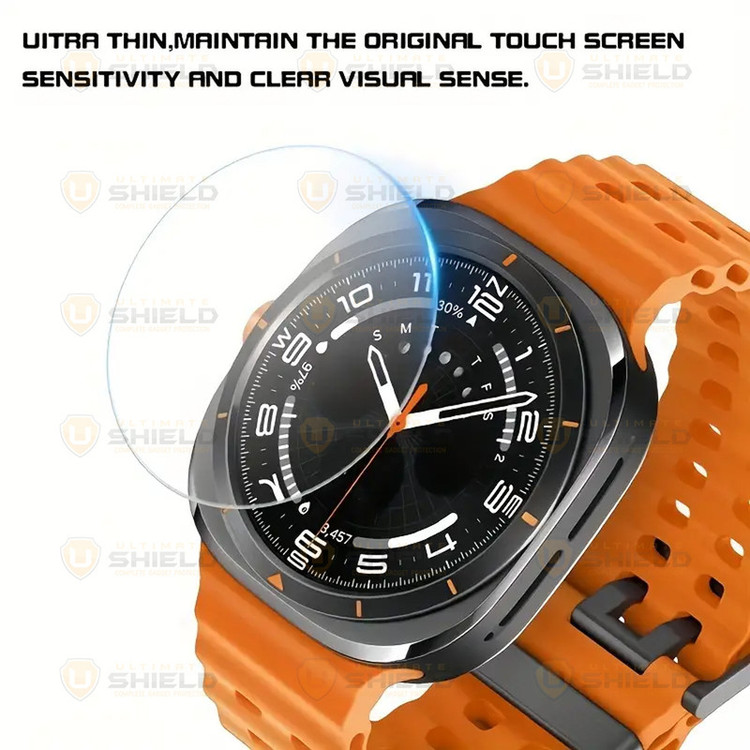 محافظ صفحه نمایش شیشهای آلتیمیت شیلد مدل Glass-UL مناسب برای ساعت هوشمند سامسونگ Galaxy Watch 7 Ultra 47mm