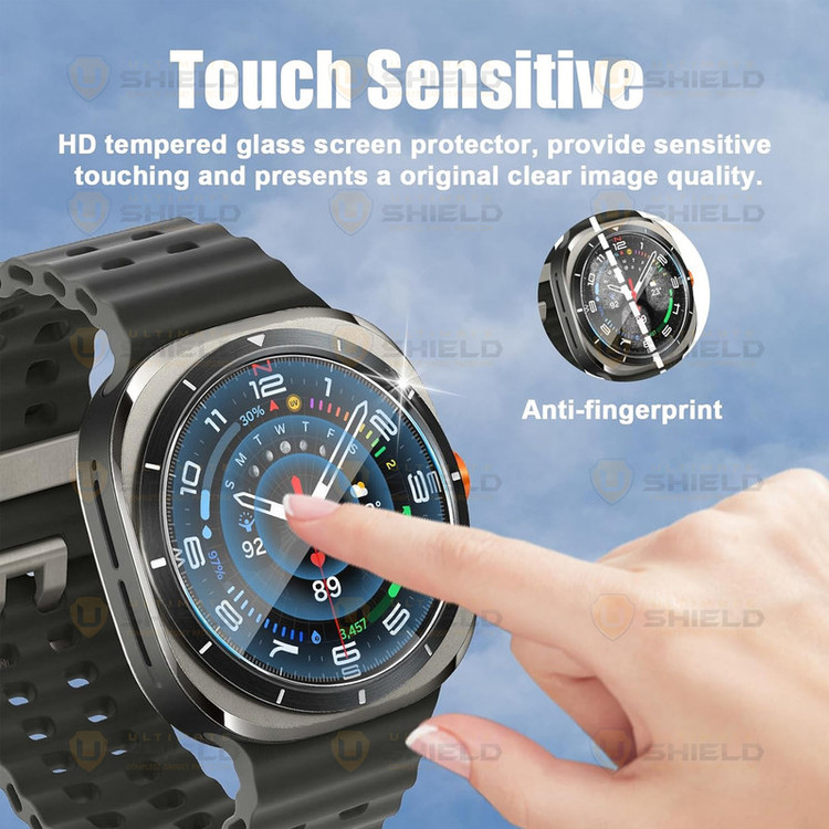 محافظ صفحه نمایش شیشهای آلتیمیت شیلد مدل Glass-UL مناسب برای ساعت هوشمند سامسونگ Galaxy Watch 7 Ultra 47mm