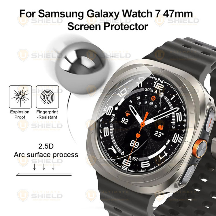 محافظ صفحه نمایش شیشهای آلتیمیت شیلد مدل Glass-UL مناسب برای ساعت هوشمند سامسونگ Galaxy Watch 7 Ultra 47mm