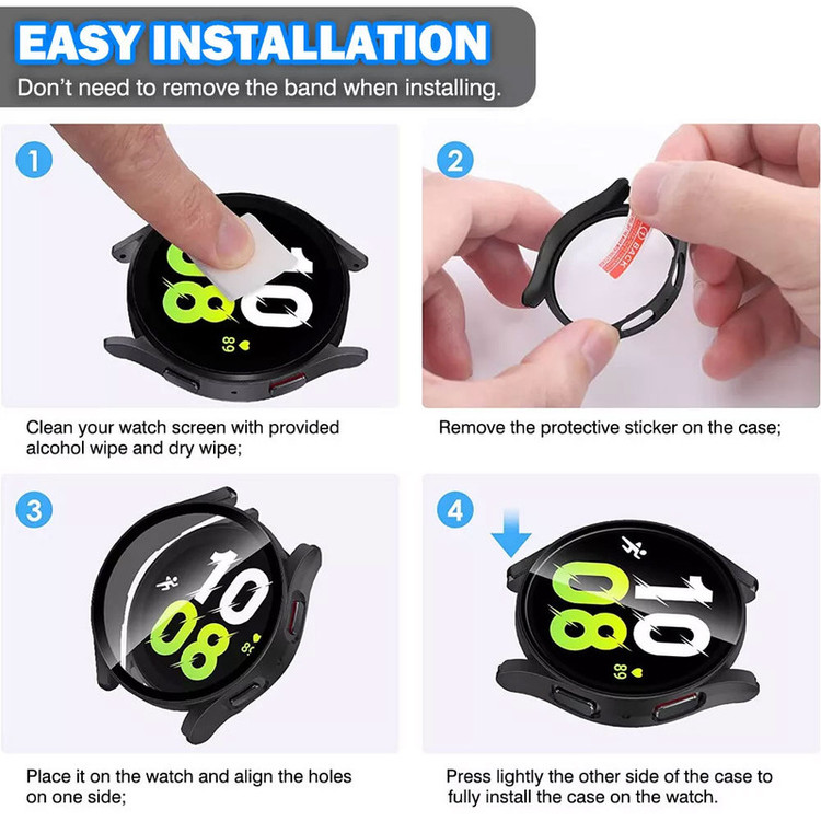 کاور اسپایدر مدل COVGLS مناسب برای ساعت هوشمند سامسونگ Galaxy Watch 4 44mm / Watch 5 44mm به همراه محافظ صفحه نمایش