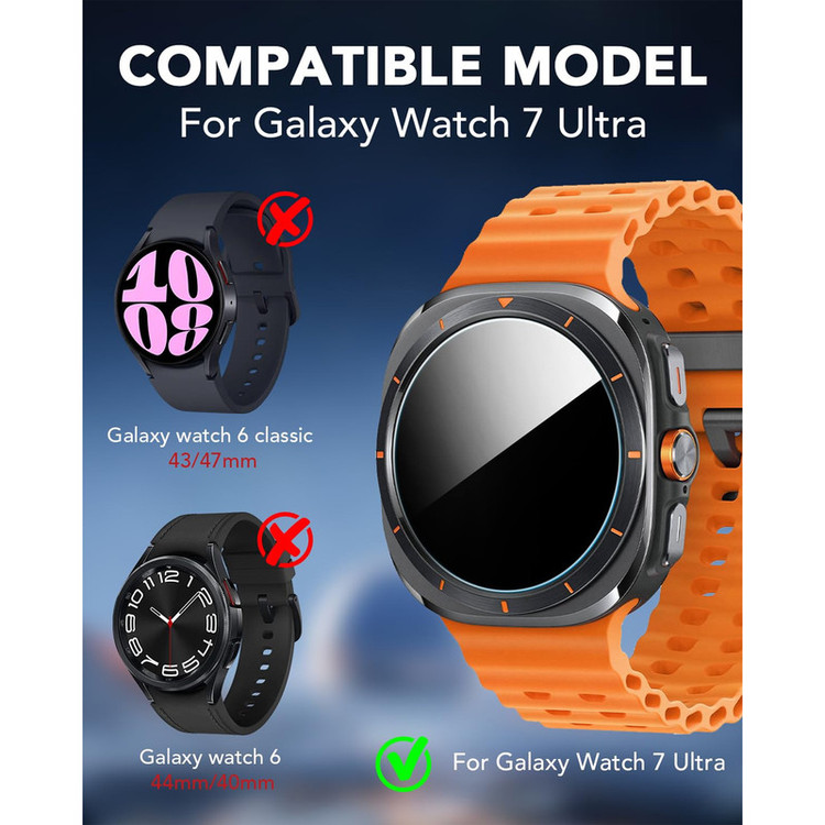 محافظ صفحه نمایش پلاس مدل Pmma-PL مناسب برای ساعت هوشمند سامسونگ Galaxy Watch 7 Ultra 47mm بسته سه عددی