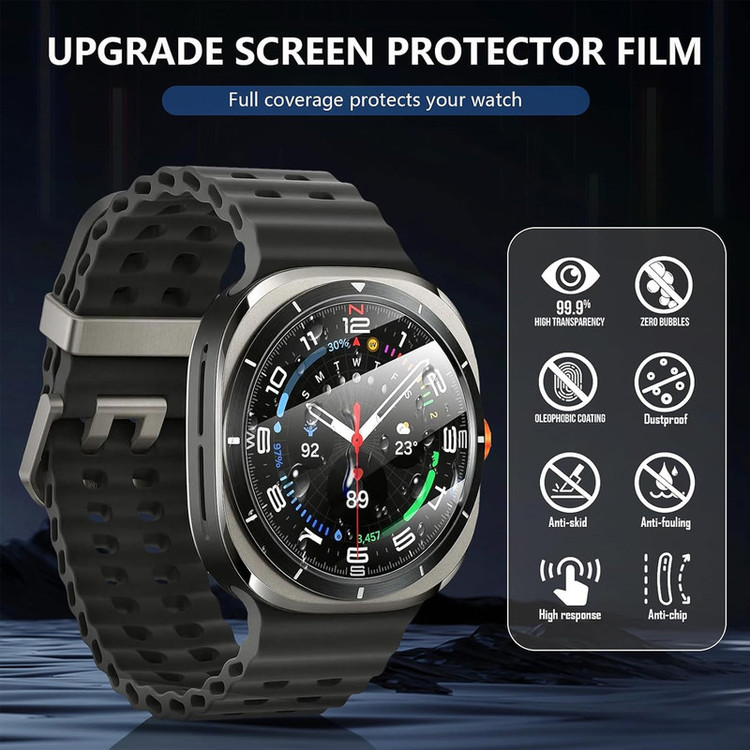 محافظ صفحه نمایش پلاس مدل Pmma-PL مناسب برای ساعت هوشمند سامسونگ Galaxy Watch 7 Ultra 47mm بسته سه عددی