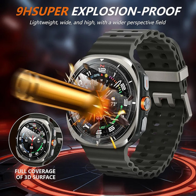 محافظ صفحه نمایش گلستیک مدل Pmma-GL مناسب برای ساعت هوشمند سامسونگ Galaxy Watch 7 Ultra 47mm بسته سه عددی