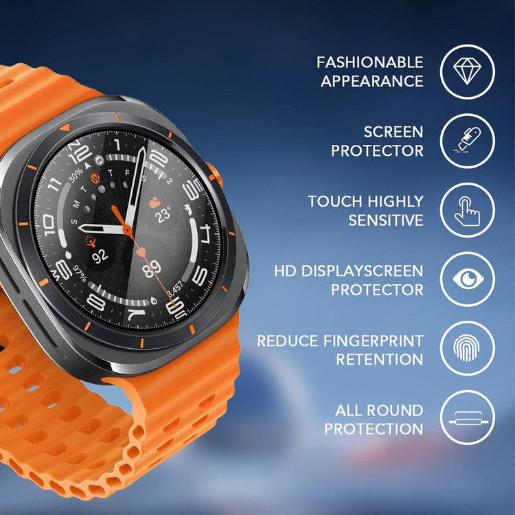 محافظ صفحه نمایش گلستیک مدل Pmma-GL مناسب برای ساعت هوشمند سامسونگ Galaxy Watch 7 Ultra 47mm بسته سه عددی