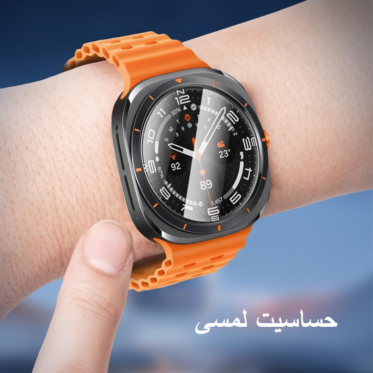 محافظ صفحه نمایش گلستیک مدل Pmma-GL مناسب برای ساعت هوشمند سامسونگ Galaxy Watch 7 Ultra 47mm بسته سه عددی