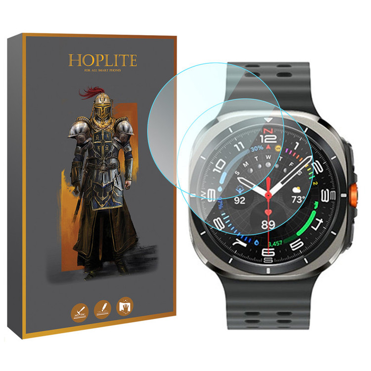 محافظ صفحه نمایش شیشهای هاپلایت مدل Glass-HL مناسب برای ساعت هوشمند سامسونگ Galaxy Watch 7 Ultra 47mm بسته دو عددی