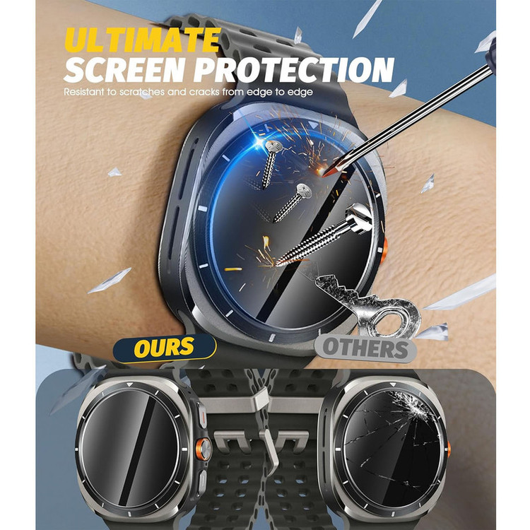محافظ صفحه نمایش شیشهای شیپ مدل Glass-SH مناسب برای ساعت هوشمند سامسونگ Galaxy Watch 7 Ultra 47mm بسته دو عددی