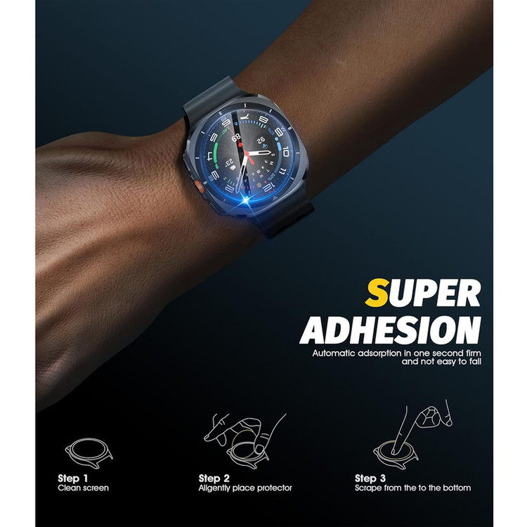 محافظ صفحه نمایش شیشهای شیپ مدل Glass-SH مناسب برای ساعت هوشمند سامسونگ Galaxy Watch 7 Ultra 47mm بسته دو عددی