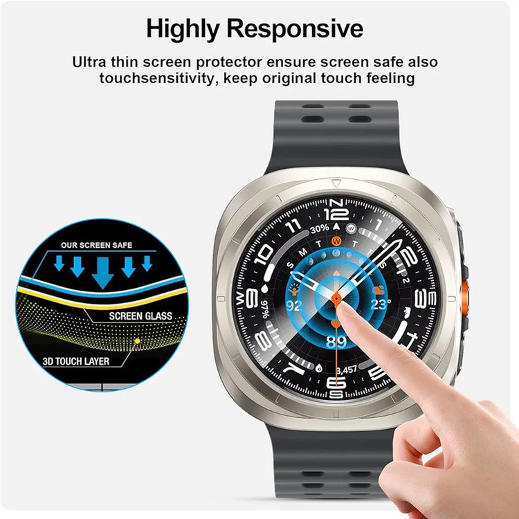 محافظ صفحه نمایش شیشهای شیپ مدل Glass-SH مناسب برای ساعت هوشمند سامسونگ Galaxy Watch 7 Ultra 47mm بسته دو عددی