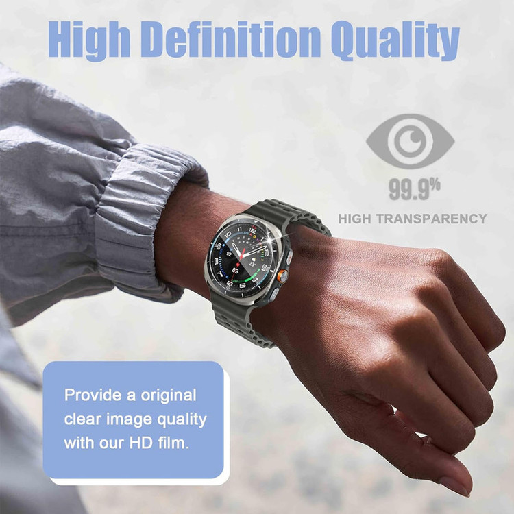 محافظ صفحه نمایش شیشهای هاپلایت مدل Glass-HL مناسب برای ساعت هوشمند سامسونگ Galaxy Watch 7 Ultra 47mm بسته سه عددی