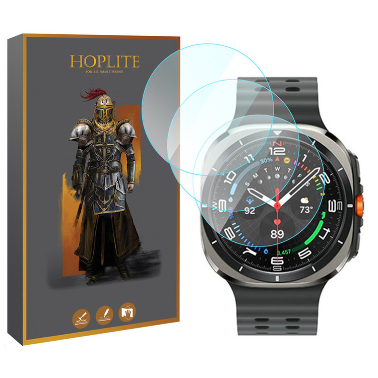 محافظ صفحه نمایش شیشهای هاپلایت مدل Glass-HL مناسب برای ساعت هوشمند سامسونگ Galaxy Watch 7 Ultra 47mm بسته سه عددی