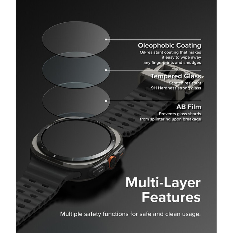 محافظ صفحه نمایش شیشهای نایت مدل -KT مناسب برای ساعت هوشمند سامسونگ Galaxy Watch 7 Ultra 47mm