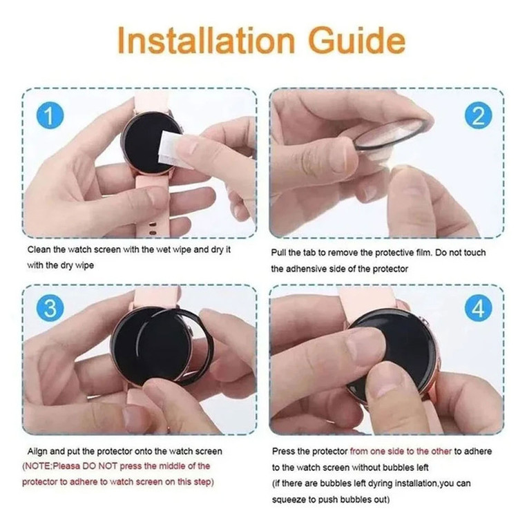 محافظ صفحه نمایش شیشه ای واچ من مدل SH-WM مناسب برای ساعت هوشمند سامسونگ Galaxy Watch 4/5/6/7 سایز 44 میلی متری بسته دو عددی