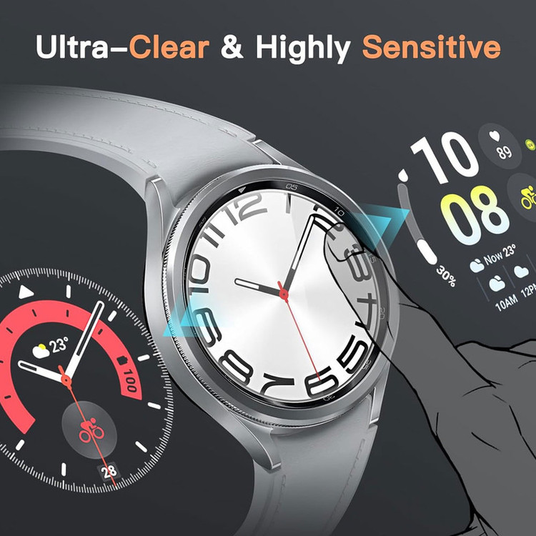 محافظ صفحه نمایش شیشه ای واچ من مدل SH-WM مناسب برای ساعت هوشمند سامسونگ Galaxy Watch 4/5/6/7 سایز 44 میلی متری بسته دو عددی