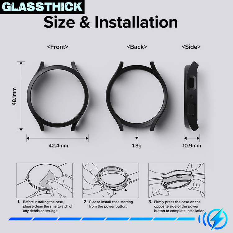 کاور گلستیک مدل GL-360 مناسب برای ساعت هوشمند سامسونگ Galaxy Watch 5 44mm به همراه محافظ صفحه نمایش