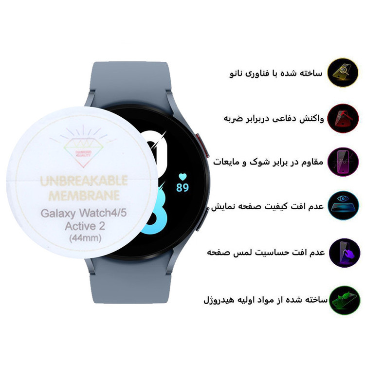 محافظ صفحه نمایش بوف مدل Hydrogel مناسب برای ساعت هوشمند سامسونگ Galaxy Watch 4/5 /Active 2 44mm