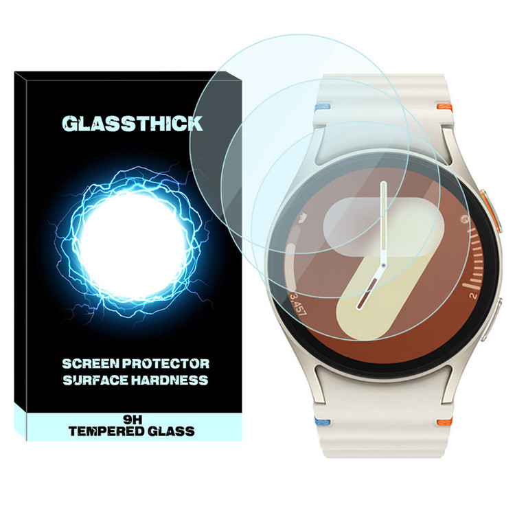 محافظ صفحه نمایش شیشهای گلستیک مدل Glass-GL مناسب برای ساعت هوشمند سامسونگ Galaxy Watch 7 44mm بسته سه عددی
