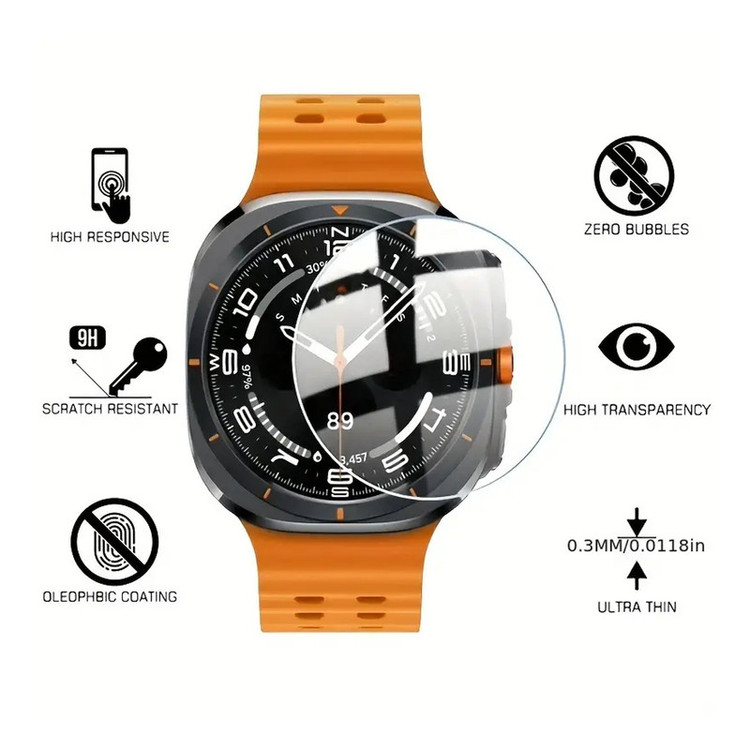 محافظ صفحه نمایش شیشهای برنارد مدل Glass-BR مناسب برای ساعت هوشمند سامسونگ Galaxy Watch 7 Ultra 47mm بسته سه عددی