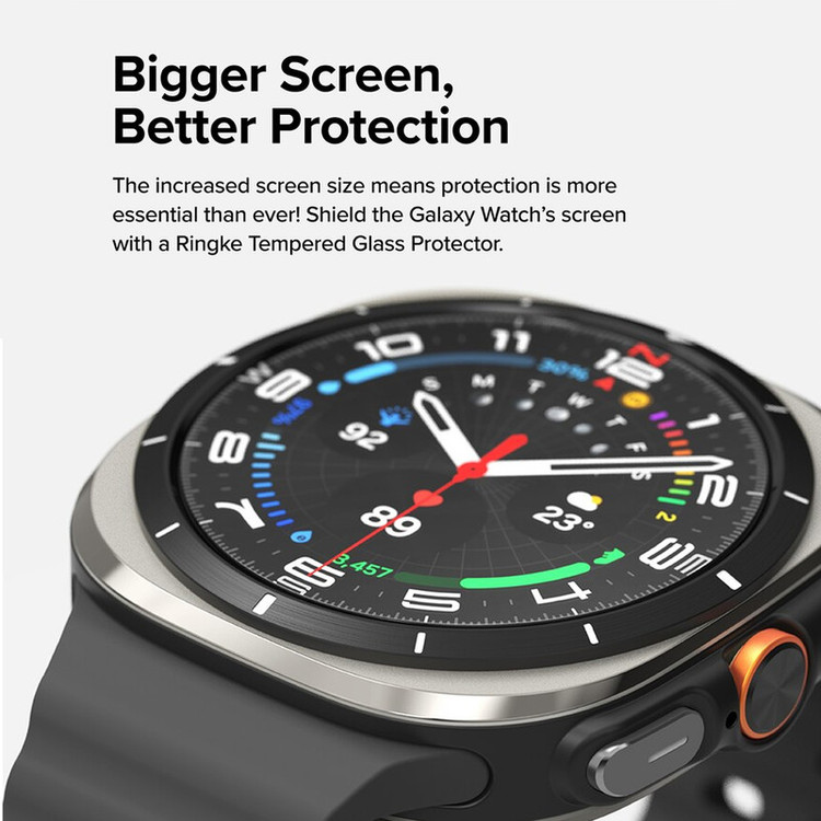 محافظ صفحه نمایش شیشهای برنارد مدل Glass-BR مناسب برای ساعت هوشمند سامسونگ Galaxy Watch 7 Ultra 47mm بسته سه عددی