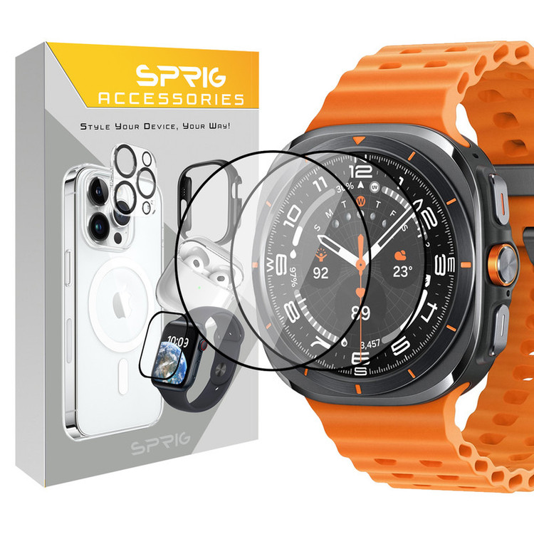 محافظ صفحه نمایش اسپریگ مدل Pmma-SPG مناسب برای ساعت هوشمند سامسونگ Galaxy Watch 7 Ultra 47mm بسته دو عددی