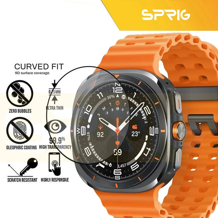 محافظ صفحه نمایش اسپریگ مدل Pmma-SPG مناسب برای ساعت هوشمند سامسونگ Galaxy Watch 7 Ultra 47mm بسته دو عددی