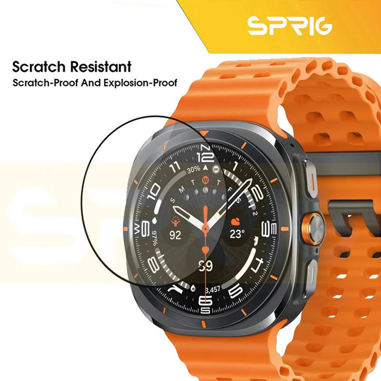 محافظ صفحه نمایش اسپریگ مدل Pmma-SPG مناسب برای ساعت هوشمند سامسونگ Galaxy Watch 7 Ultra 47mm بسته سه عددی