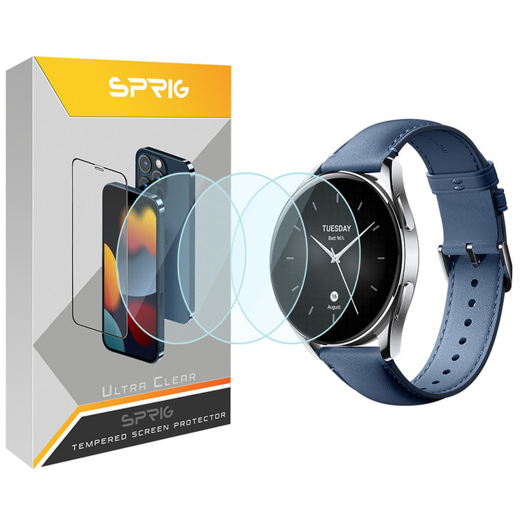 محافظ صفحه نمایش شیشه ای اسپریگ مدل SPG مناسب برای ساعت هوشمند شیائومی Watch S2 46mm بسته سه عددی