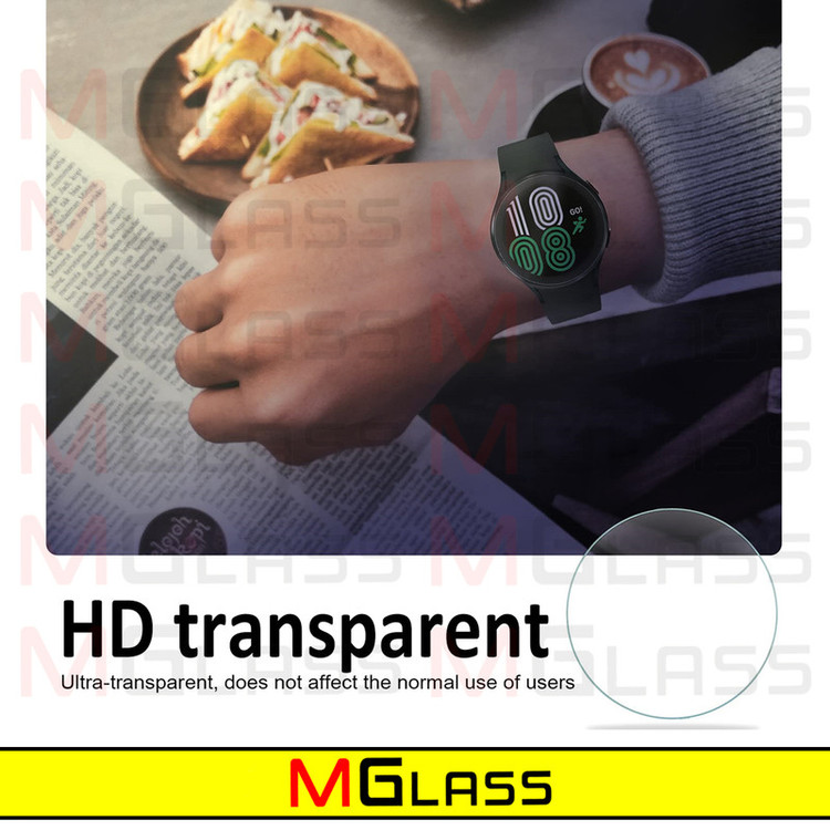 محافظ صفحه نمایش شیشهای امگلس مدل Glass-MG مناسب برای ساعت هوشمند سامسونگ Galaxy Watch 4 classic 42mm