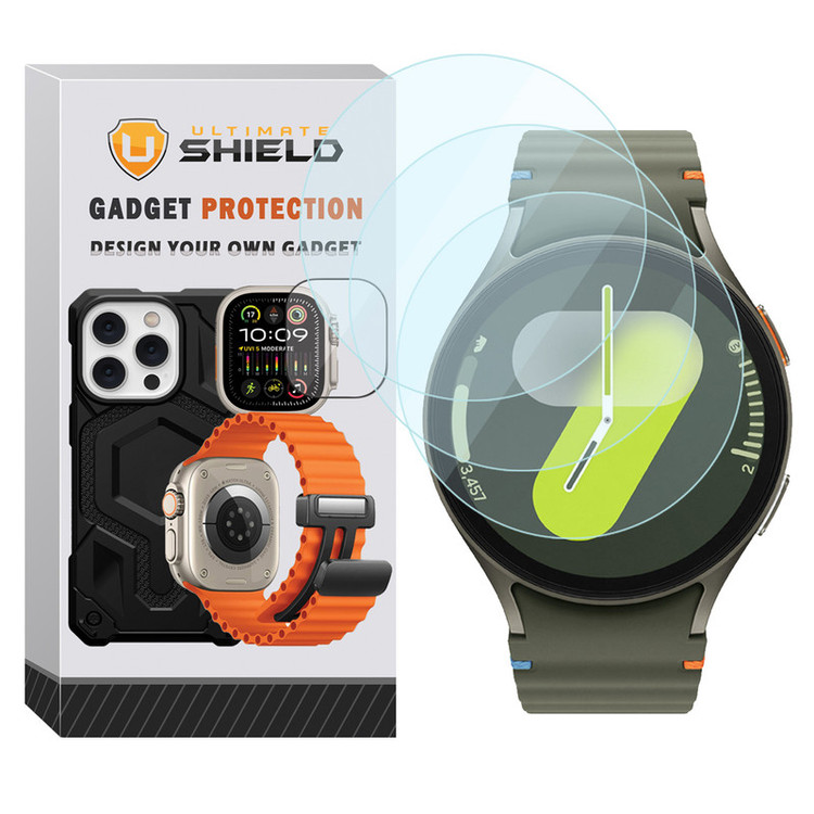 محافظ صفحه نمایش شیشهای آلتیمیت شیلد مدل Glass-UL مناسب برای ساعت هوشمند سامسونگ Galaxy Watch 7 40mm بسته سه عددی