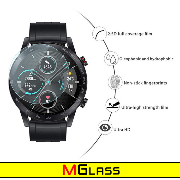 محافظ صفحه نمایش شیشهای امگلس مدل Glass-MG مناسب برای ساعت هوشمند سامسونگ Galaxy Watch 5 44mm بسته سه عددی