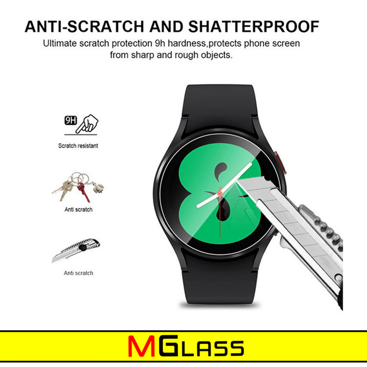 محافظ صفحه نمایش شیشهای ام گلس مدل SH-MG مناسب برای ساعت هوشمند سامسونگ Galaxy Watch 5 44mm بسته دو عددی