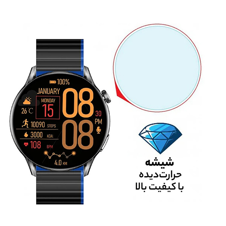 محافظ صفحه نمایش لاین مدل RB007 مناسب برای ساعت هوشمند شیائومی Glorimi M2 Max بسته سه عددی
