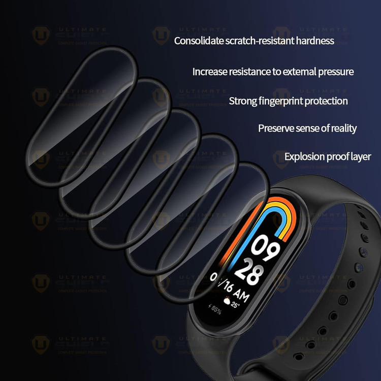 محافظ صفحه نمایش آلتیمیت شیلد مدل Nano Pmma مناسب برای ساعت هوشمند شیائومی Mi Band 9