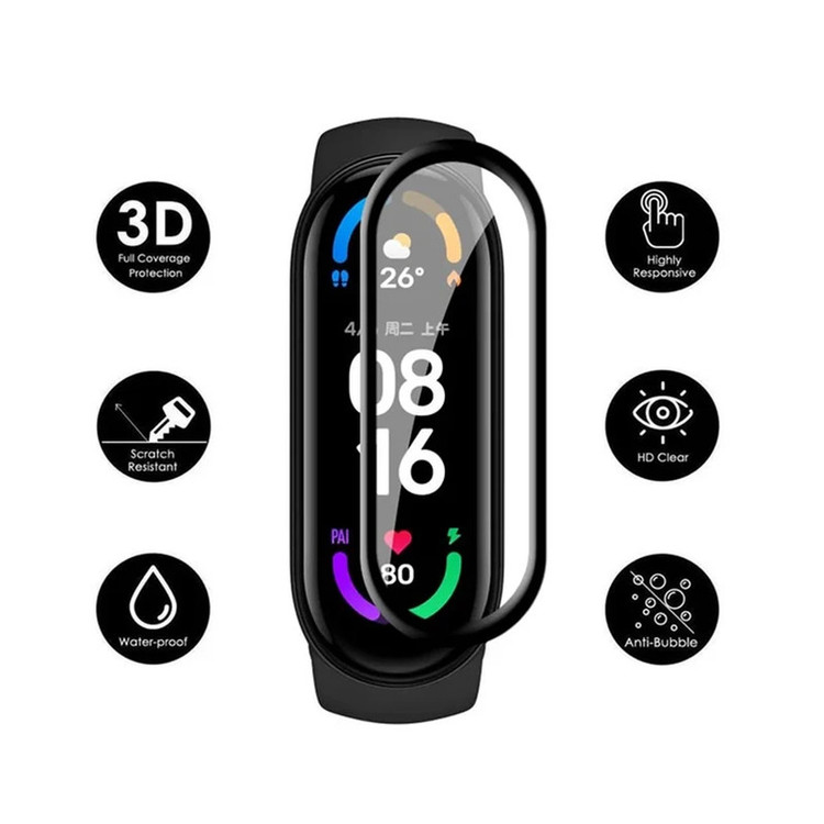 محافظ صفحه نمایش نانو گلستیک مدل Pmma-GL مناسب برای ساعت هوشمند شیائومی Mi band 9 بسته دو عددی