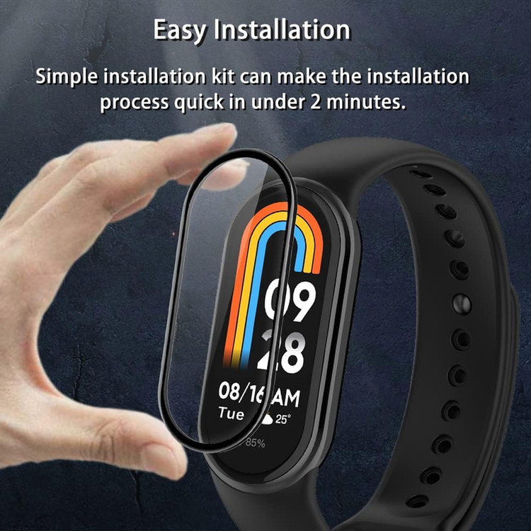 محافظ صفحه نمایش نانو گلستیک مدل Pmma-GL مناسب برای ساعت هوشمند شیائومی Mi band 9 بسته دو عددی