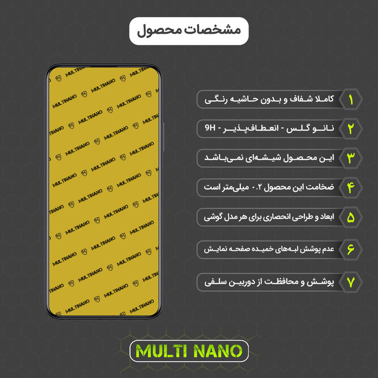 محافظ صفحه نمایش مولتی نانو مدل X-S2N مناسب برای گوشی موبایل هوآوی Nova Y70 Plus بسته دو عددی