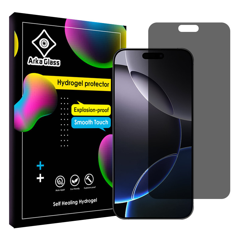 محافظ صفحه نمایش پرایوسی آرکا گلس مدل Tough مناسب برای گوشی موبایل اپل iPhone 16 Pro Max