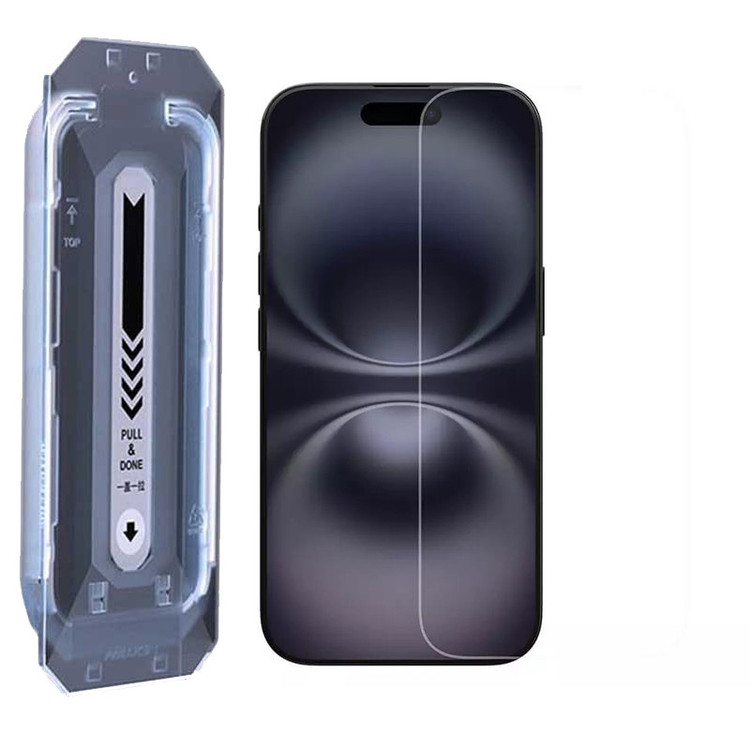 محافظ صفحه نمایش D`hard مناسب برای گوشی موبایل اپل iPhone 16/15 به همراه کیت نصب آسان