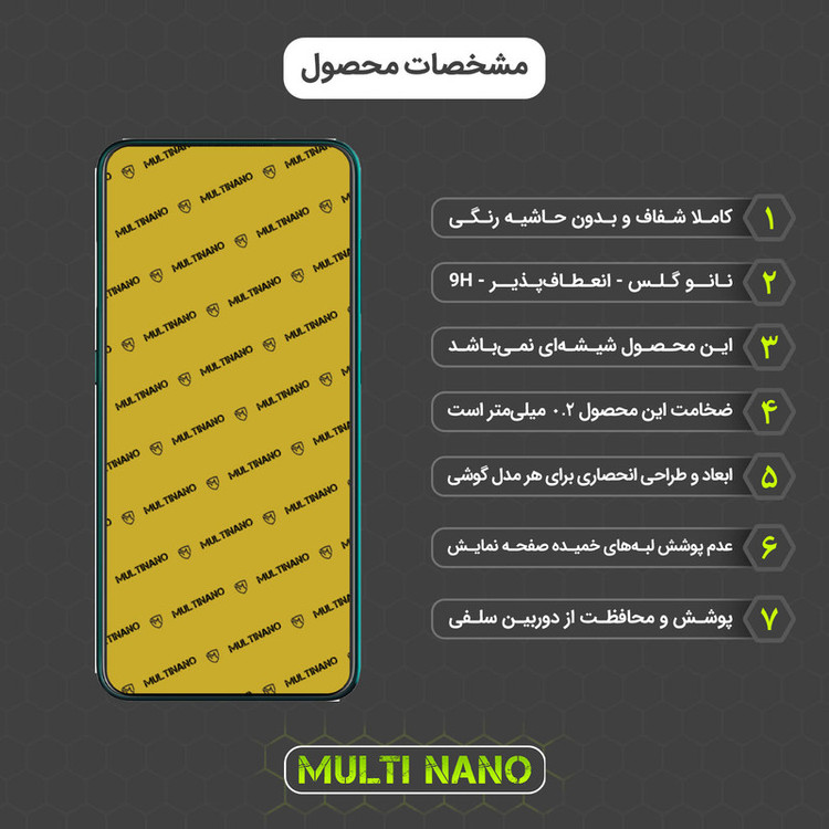محافظ صفحه نمایش مولتی نانو مدل X-S2N مناسب برای گوشی موبایل نوکیا 7.2 بسته دو عددی