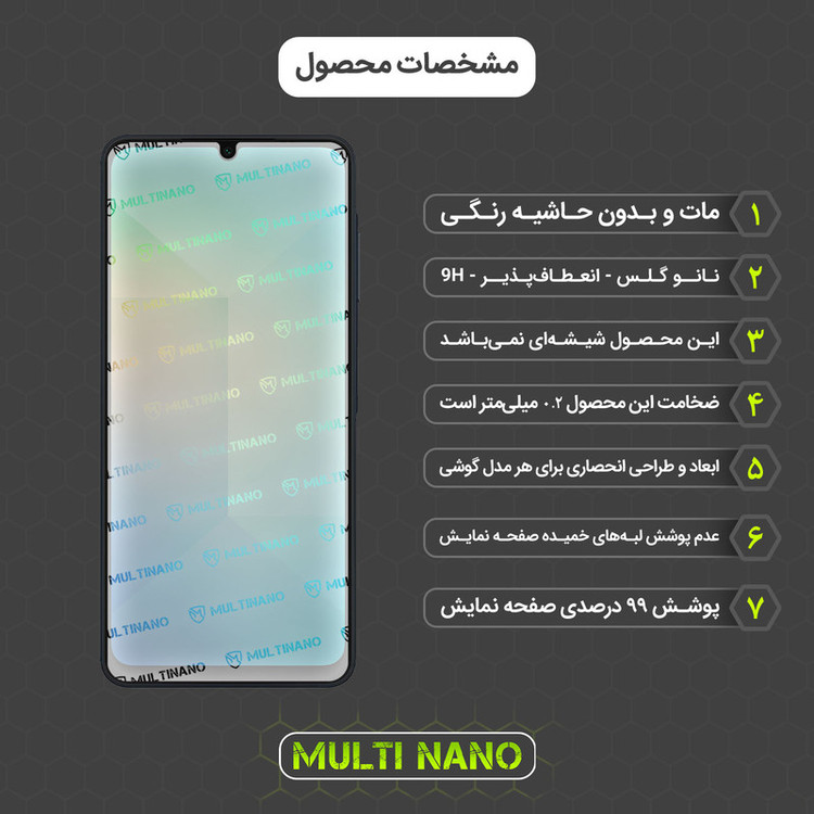 محافظ صفحه نمایش مات مولتی نانو مدل X-S2M مناسب برای گوشی موبایل سامسونگ Galaxy A06 بسته دو عددی