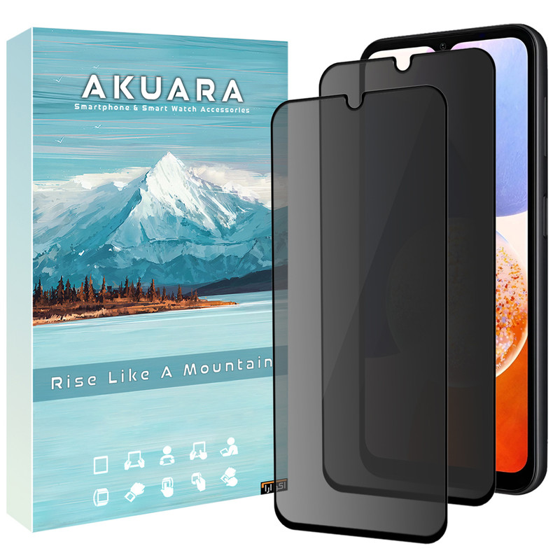 محافظ صفحه نمایش حریم شخصی آکوآرا مدل PRV AKU مناسب برای گوشی موبایل سامسونگ Galaxy A16 مجموعه دو عددی