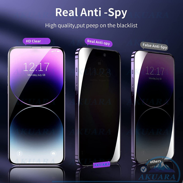 محافظ صفحه نمایش حریم شخصی آکوآرا مدل PRV AKU مناسب برای گوشی موبایل سامسونگ Galaxy A16 مجموعه دو عددی